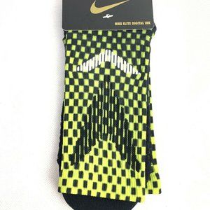 Nike Elite Black/Neon Digital Running Unisex Socks